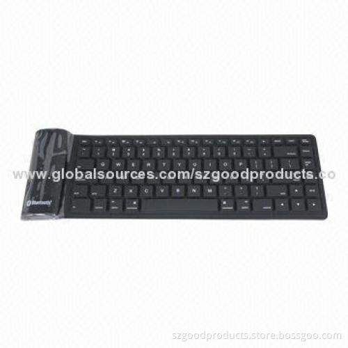 2014 Hot-sell Silicone Wireless Bluetooth 3.0 Keyboard for iPad 2/3/4 and Tablet PCs, OEM/ODM